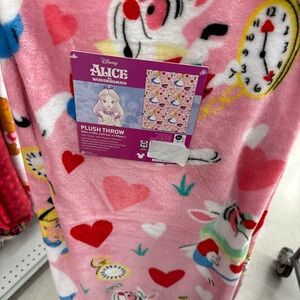 Disney Pink Alice in Wonderland Plush Blanket